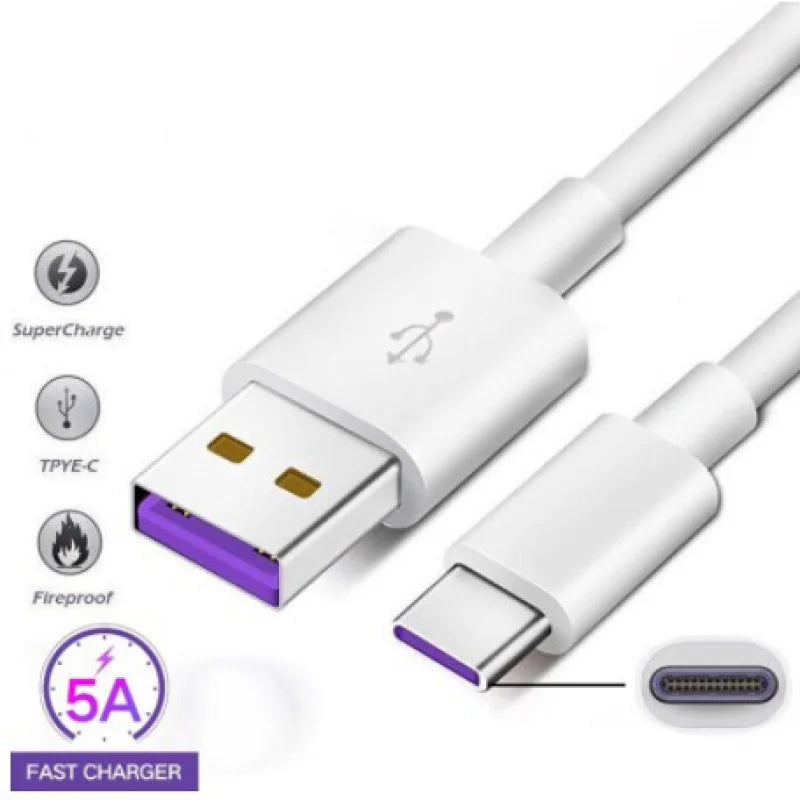 Usb 5a Carregamento Rápido Tipo-C e V8 Cabo Carregador para todos os Androids